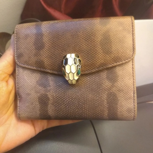 Bvlgari Serpanti Brown Python wallet - Picture 5 of 12